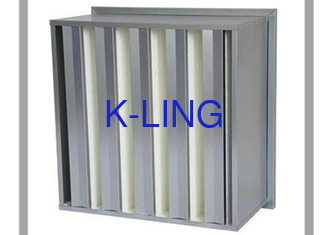Hiệu suất V Bank Air Filter With Holt Melt Beads Spacer EVA Gasket Glass Fiber Media