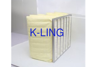 Bộ lọc túi với sợi tổng hợp áp suất ban đầu thấp khung thép kẽm