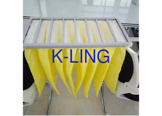 80% độ ẩm Bộ lọc không khí túi với khung hợp kim nhôm và sợi tổng hợp