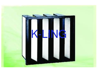 F8 F9 Tín hiệu V Bank Filter với Fiberglass Fiberglass Media và EVA Gasket