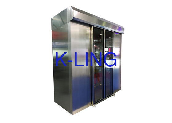 Lớp 100 Tắm không khí phòng sạch với điều khiển PLC và thép không gỉ SUS304 Xây dựng cho hàng hóa