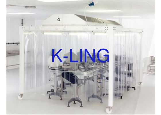 EBM Fan Modular Softwall Cleanroom với khung thép không gỉ cho sử dụng bệnh viện và phòng thí nghiệm lớp 10000