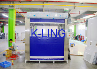 Cửa màn nhựa PVC Hộp phòng tắm không khí cảm ứng hồng ngoại Tốc độ 25-27m / S
