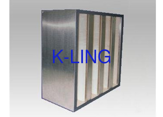 V Bank Air Filter Glass Fiber Media H13 H14 Grade với EVA Gasket