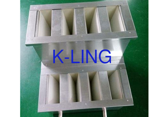 Sợi thủy tinh v bộ lọc ngân hàng H13 H14 Hiệu quả 18 m2 Không gian truyền thông Với EVA Gasket