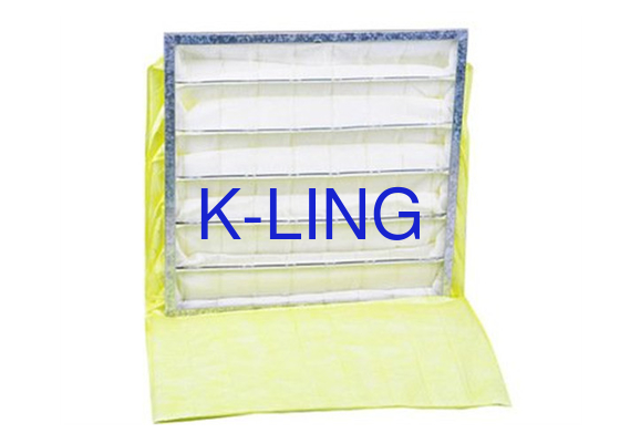 Bộ lọc không khí túi chống ẩm khung hợp kim nhôm thép kẽm cho hệ thống HVAC