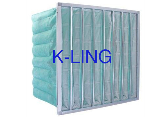 Lượng ẩm túi lọc sợi thủy tinh tổng hợp túi lọc không khí với khung thép kẽm