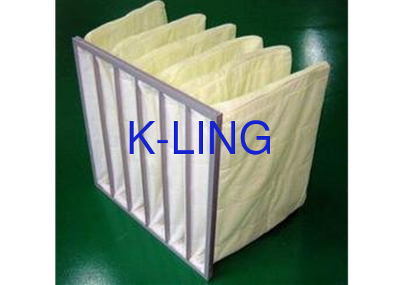 Bộ lọc không khí túi sợi tổng hợp chống ẩm với khung hợp kim nhôm