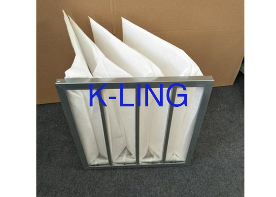 Hình hợp kim nhôm Bộ lọc không khí túi áp suất ban đầu thấp Độ ẩm kháng