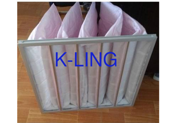 Hình hợp kim nhôm Bộ lọc không khí túi áp suất ban đầu thấp Độ ẩm kháng