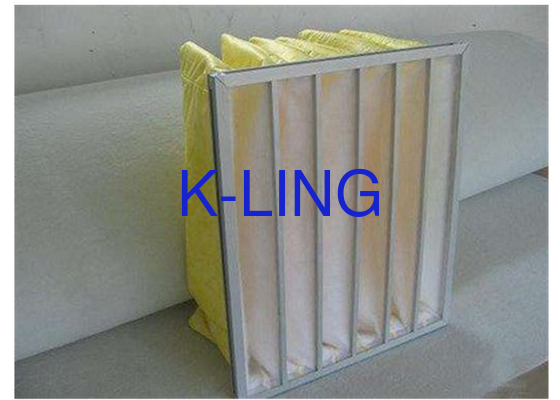 Bộ lọc không khí túi với Sợi tổng hợp Kháng ẩm áp suất ban đầu thấp