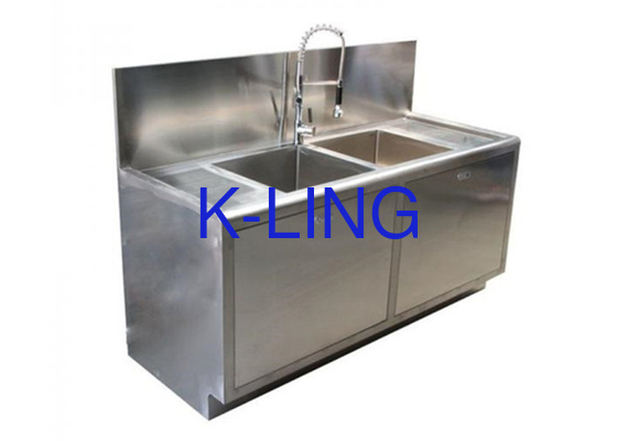 Thép không gỉ phòng sạch rửa tay bồn rửa rửa xà phòng với cảm biến thủ công / tự động