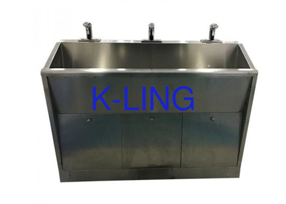 Thép không gỉ phòng sạch rửa tay bồn rửa rửa xà phòng với cảm biến thủ công / tự động