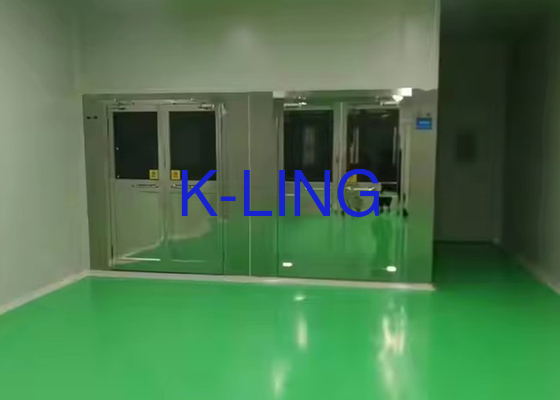 Tự động lối vào Air Shower Với đèn LED / Swing SS khung cửa kính