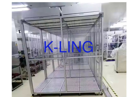 Phòng sạch có tường mềm tùy chỉnh với điều khiển PLC chiếu sáng bằng đèn LED và luồng khí có thể điều chỉnh