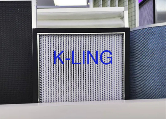 99.9995% Hiệu quả lọc Bộ lọc không khí ULPA với môi trường sợi thủy tinh siêu mịn