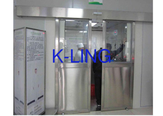 Lớp 100 Tắm không khí phòng sạch với điều khiển PLC và thép không gỉ SUS304 Xây dựng cho hàng hóa