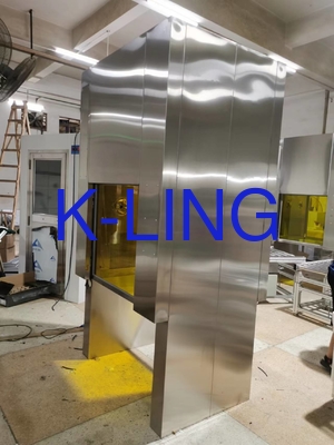 PLC Phòng sạch Phòng khử ô nhiễm Phòng thông qua với dây chuyền vận chuyển để chuyển vật liệu
