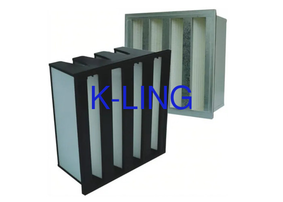 16.44 mét vuông Dòng chảy không khí cuối cùng áp suất 400pa Minipleats V Cell Filter cho bảo vệ môi trường