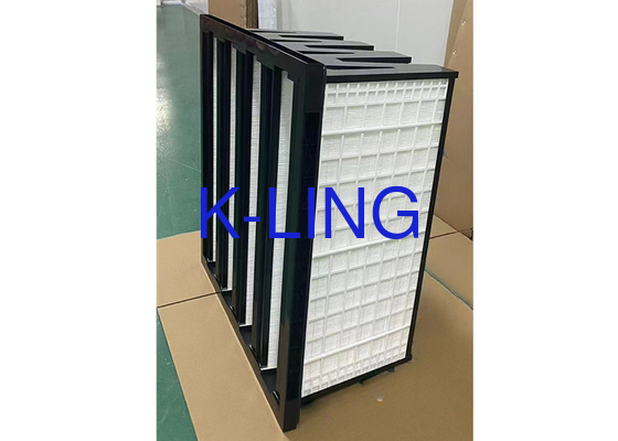 W hình dạng V-Bank loại bộ lọc HEPA nhựa trung bình công nghiệp Micro Air Filter