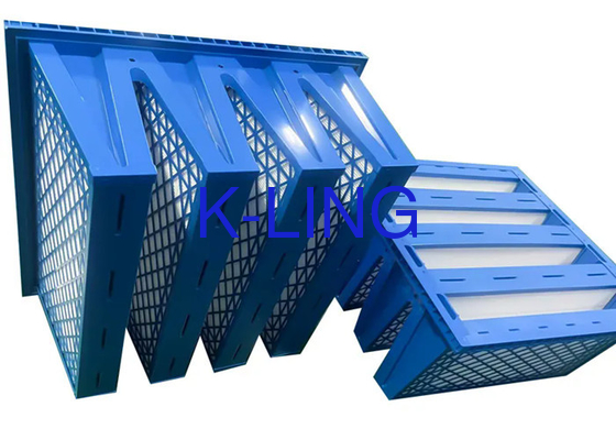 Bộ lọc ngân hàng khung nhựa V với hiệu quả lọc cao 99,9% Và dung lượng giữ bụi 200-2400 G / m2