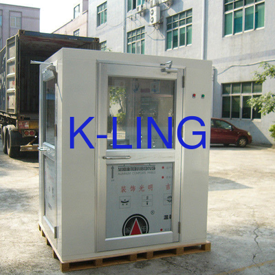 Buồng tắm khí bằng thép không gỉ phòng sạch Class 100 với điều khiển vi tính và lưu lượng khí 1000-1500m³/giờ