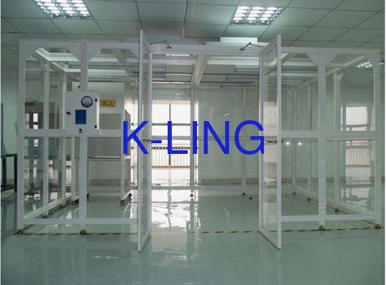 Hệ thống phòng sạch mô-đun với hệ thống chiếu sáng LED tích hợp ISO5 ISO6 ISO7 ISO8 Xếp hạng tinh khiết và vật liệu sàn PVC
