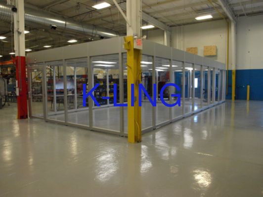 Hệ thống phòng sạch mô-đun với hệ thống chiếu sáng LED tích hợp ISO5 ISO6 ISO7 ISO8 Xếp hạng tinh khiết và vật liệu sàn PVC