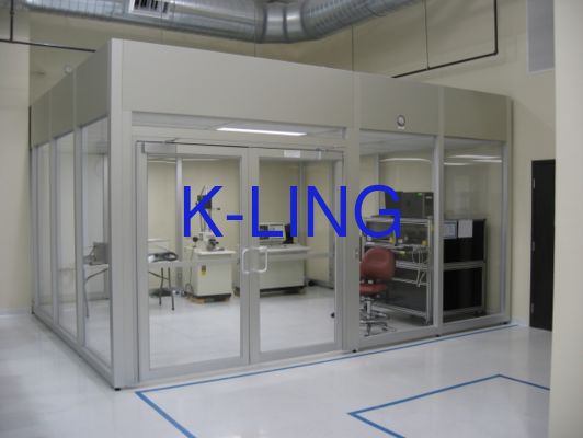 Phòng sạch tường cứng với hệ thống lọc không khí bộ lọc HEPA Cửa chống cháy và cửa sổ kính hữu cơ chân không hai lớp