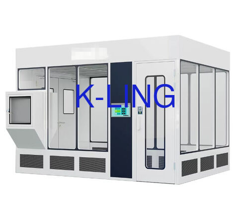 Phòng sạch dạng mô-đun tường cứng chống cháy với cửa sổ trong suốt và cấp độ lọc ISO5-ISO8