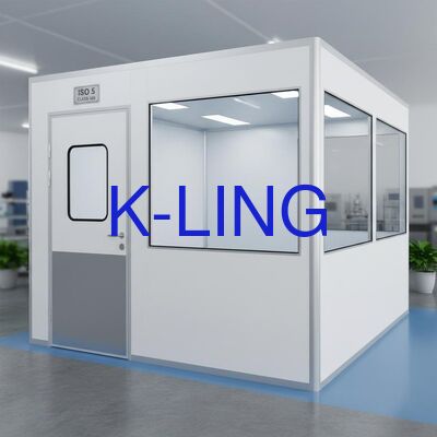Phòng sạch mô-đun ISO 5 Lớp 100 với Cửa chống cháy và Cửa sổ kính chân không hai lớp