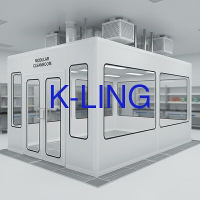 Phòng sạch tường cứng với hệ thống lọc không khí bộ lọc HEPA Cửa chống cháy và cửa sổ kính hữu cơ chân không hai lớp