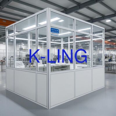 Phòng sạch mô-đun ISO 5 Lớp 100 với bộ lọc HEPA và bộ lọc sơ cấp và Tấm panel sandwich bông thủy tinh magie cho ngành vi điện tử