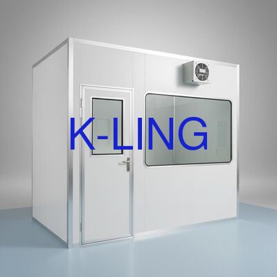Phòng sạch mô-đun tường cứng với hệ thống lọc không khí bộ lọc HEPA, cửa chống cháy và cửa sổ kính chân không hai lớp