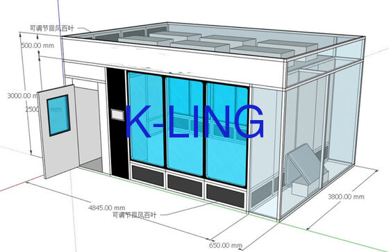 Phòng sạch mô-đun hai lớp chân không thủy tinh hữu cơ Cung cấp ứng dụng phòng sạch với lớp 100 đến lớp 10000Sự sạch sẽ