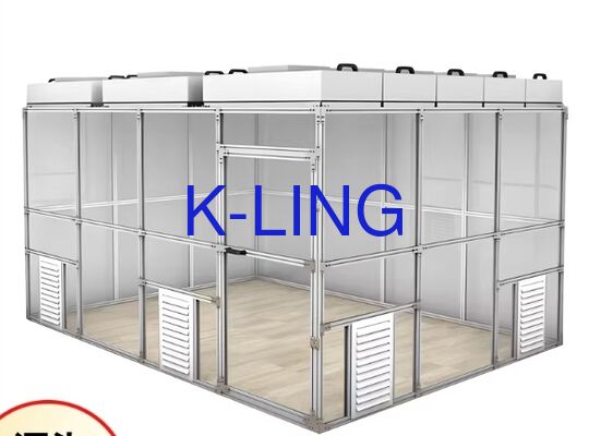 Hệ thống phòng sạch mô-đun dày 50mm với sàn epoxy và Mức độ sạch ISO 5 cho sản xuất thiết bị quang học