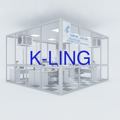 Hơn 350 Lux Phòng sạch mô-đun Bao gồm PVC hoặc vật liệu sàn hợp kim nhôm lớp 100 1000 10000 Xử lý Xếp hạng tối ưu cho lắp ráp điện tử