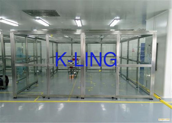 Lớp 10000 SUS 304 khung Softwall Phòng sạch cho sản xuất với tường plexiglass