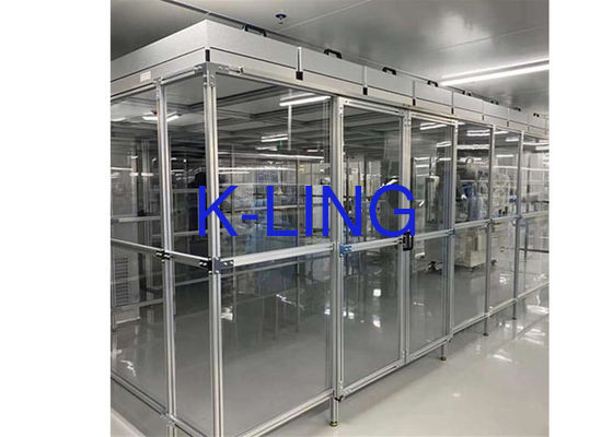 Tủ lưu lượng không khí laminar lớp 100 với bộ lọc HEPA cho dây chuyền lắp ráp Softwall Clean Room