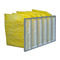 Màu vàng Kháng hóa chất F9 Bộ lọc túi khung nhôm / Bộ lọc khí bỏ túi