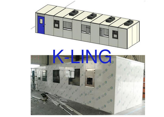Phòng Sạch Mô-đun với Bộ lọc HEPA và Bộ lọc Thô, Tấm Sandwich Bông Khoáng Thủy Tinh Magie dày 50mm, và Cấp độ Tinh khiết ISO5 đến ISO8
