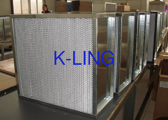H14 Hiệu quả Bộ lọc khí Hepa kiểu hộp công suất cao với tấm ốp