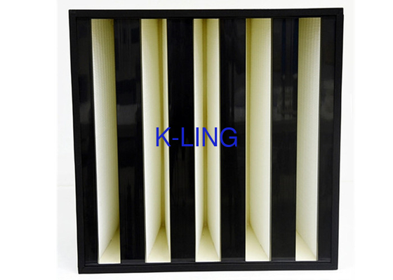Loại hộp giấy lọc sợi thủy tinh nhỏ gọn với khung nhựa Thông gió Bộ lọc ngân hàng V
