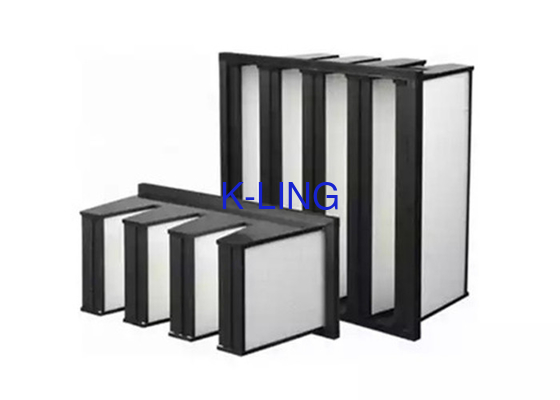 Khung nhựa sợi thủy tinh nhỏ gọn V Bộ lọc ngân hàng F6 4 Gói cho các hệ thống lưu lượng không khí lớn