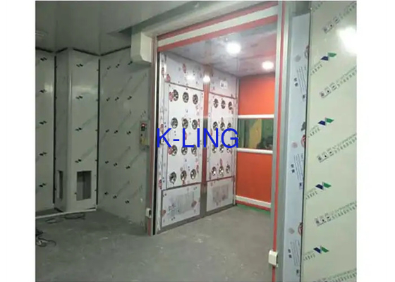 Tự động cuộn lên không khí vòi hoa sen Đường hầm cửa chớp PVC Vòi hoa sen chở hàng cho lối vào phòng sạch