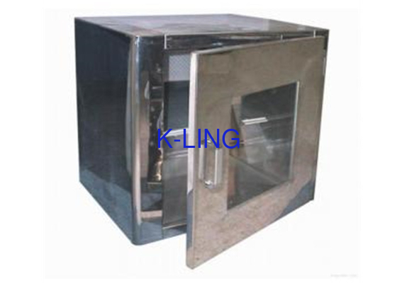 Tủ thép không gỉ 304 Phòng thí nghiệm tĩnh Cửa sổ chuyển phòng sạch với đèn UV