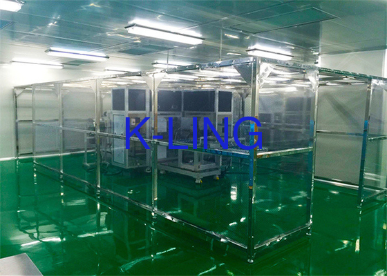 Tiếng ồn ≤75dB Phòng sạch Softwall với ngăn ngăn tùy chỉnh và khung hợp kim nhôm