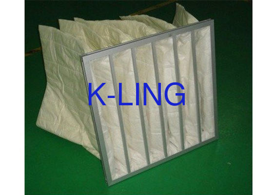 Bộ lọc không khí túi bằng sợi tổng hợp với độ ẩm 80% Áp suất ban đầu 50Pa