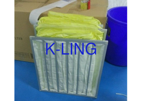 Bộ lọc không khí túi với Sợi tổng hợp Kháng ẩm áp suất ban đầu thấp