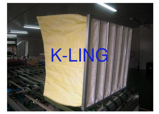 Sợi tổng hợp 80% độ ẩm Bộ lọc không khí túi khung thép kẽm 50Pa áp suất ban đầu